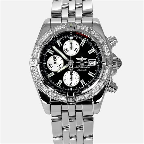 breitling 1884 a13355|Breitling a13356 diamond bezel.